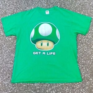 Vtg 2008 Nintendo Toad Mario World Fruit of the Loom T-Shirt (XL)